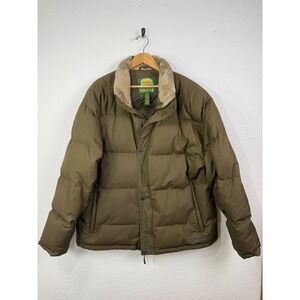Cabelas Men XL Tall Puffer Jacket Northern Goose Down Sherpa Collar Hunt Utility